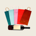 Niestandardowe logo Kraft Paper Gift Wine Bag