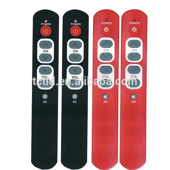 LATEST UNIVERSAL USE slim beautiful shape remote control with big button for American and European markets Six keys remote