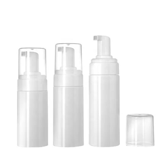 Custom 100ml White PET Foam Bottle - Transparent Plastic Bottle for Personalization