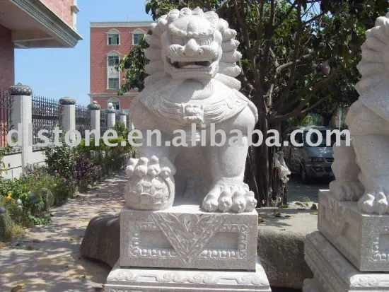 lion stone carving