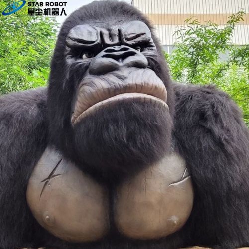 Simulasi Taman Taman Model Hewan Animatronic Gorilla