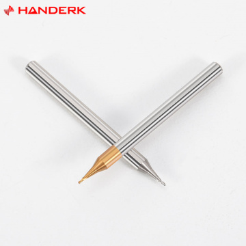 Precision Milling Tools: HANDEK Hrc55/60 Small Diameter Ball Nose End Mill Set - 0.2-0.9mm, 2/4 Flute Micro Cutters for CNC Applications