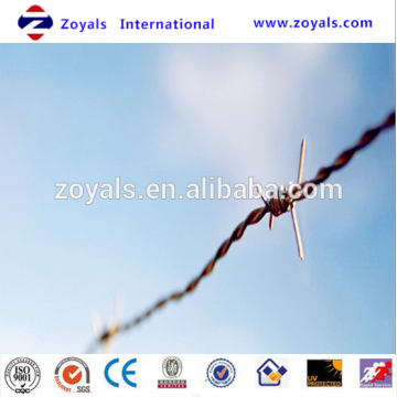 2015 Zoyals Fine Quality Durable Galvanized Barbed Wire (Factory Audit Supplier)