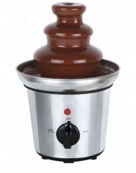 Mini Chocolate Fountain Fondue Machine: SS or Plastic Tower for Promotions and Parties