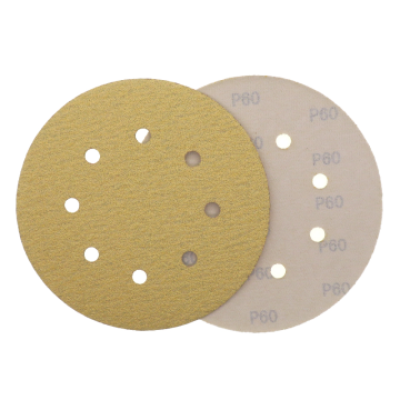 High Quality 7 Inch 8 Holes Yellow Sandpaper for Polishing