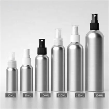 Empty Aluminum Spray Bottles - 1 oz, 100 ml, 120 ml