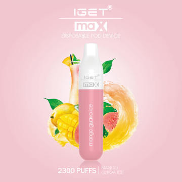 새로운 Iget Max 2300puffs 일회용 vape