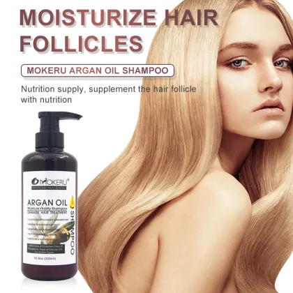 MOKERU Organic Herbal Anti-Dandruff Shampoo with Argan Oil (Sulfate-Free)
