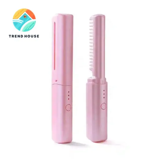 Wholesale Hair Styling Tools: Portable Negative Ion Straightening Comb and Wireless Curling Iron for Healthy Hair