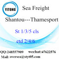 Shantou Port LCL Consolidatie naar Thamesport