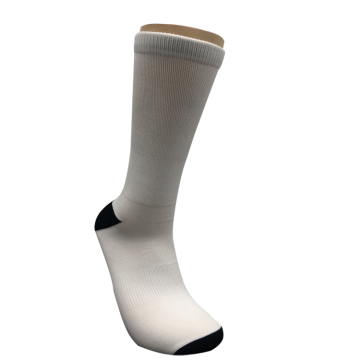 Custom Sublimated Colorido Socks: Personalized Men's Sport Socks in White with Hit Transfer Printing on Polyester