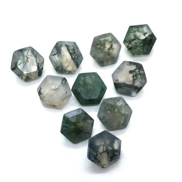 Natural Moss Agate Gemstone For Bracelet Jewelry Women