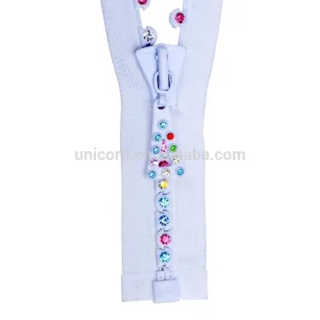 2015 latest style 8# diamond zipper open end auto lock