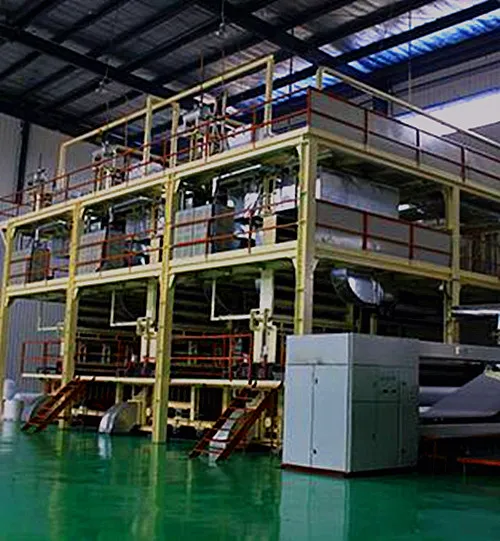 Double beam spundbond non-woven machine