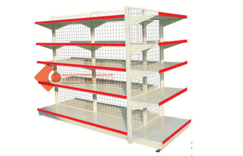 Single / Double Side Gondola Shelving Store Display Racks With No Side Fence