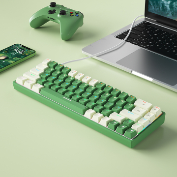 Budgetfreundlich 65% verkabeltes mechanisches Tastatur mit ABS-Tasten für Spiele und Laptops