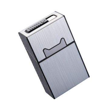 뜨거운 판매 금속 USB 충전식 라이터 담배 상자 20 개 PCS 담배 세트