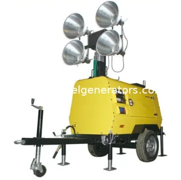 3 Cylinder Outdoor Minning Mobile Light Towers With Diesel Generator Set