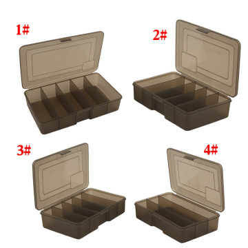 Custom de alta calidad 14.5x9.5x3.5cm Caja de aparejos de pesca de plástico de 3 cuadrículas para deportes al aire libre