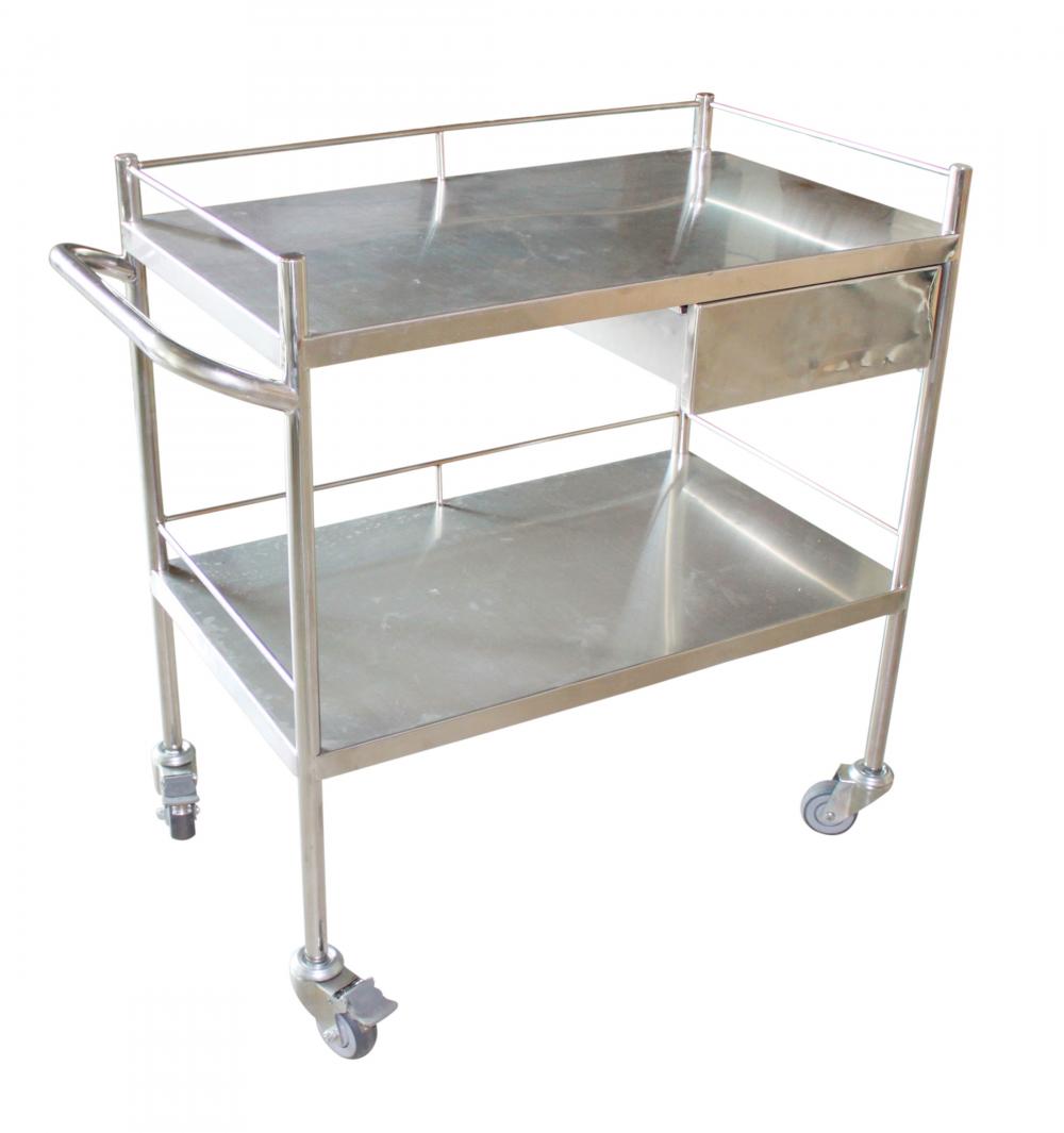Stainless steel cart on wheels