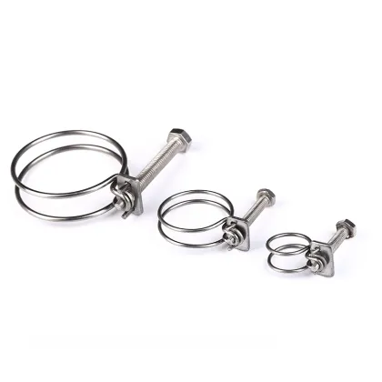 Stainless steel hose clamp double wire hose clamp