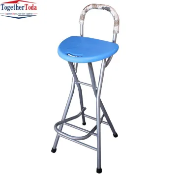 Portable High-Foot Folding Fishing Stool Bar Chair