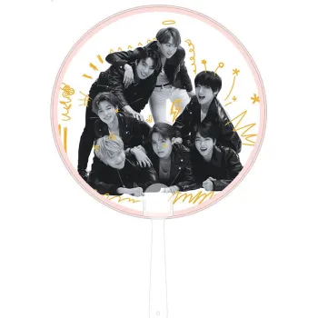 Customized 3D Lenticular Clear Transparent Plastic Handle Fan with Star Picture: Latest Arrival