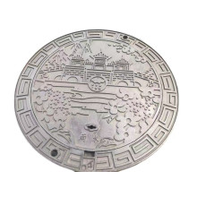 Artistic cast iron manhole cover