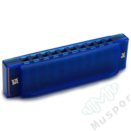 10 Holes Diatonic Blues Harp Harmonica Key of C Translucent