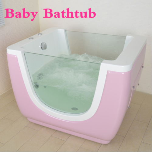 New Invention 2016 Baby Acrylic Whirlpool Massage Jets Clear Glass Bathtub
