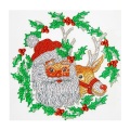 Wreath Santa Claus Shaped Crystal Diamond Painting