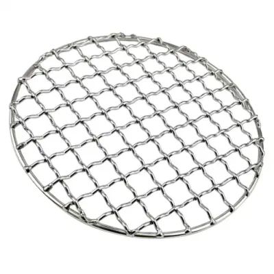 Outdoor Cooking Grid Grates Portable Grill BBQ Net Round Stainless Steel Mesh