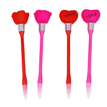 Light bulb head series ball pens in flower, style, customized designs are accepted