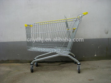 Metal wheeled shopping hand trolley