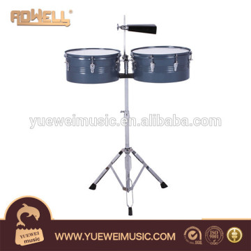 Timbale Drum with chrome stand and double cowbell