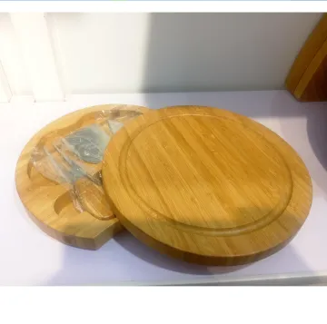 Mini round wooden cheese board