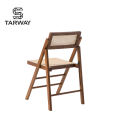 Hot Selling Nordic Stylish Wood Cane Seat Dining Chairs Home Furniture Nature Wicker Rattan Dining Chairs