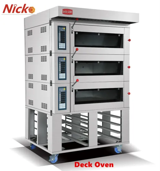 3-Deck 6-Tray Stainless Steel Bakery Deck Gas Electric Oven Bread Oven