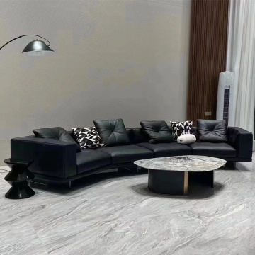 Moyi Modern Large Sectional Couch Set: Corner Metal Leather and Fabric Sofa για έπιπλα σαλόνι