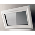 Hood Mirror and Whitened Natural Wood Frame