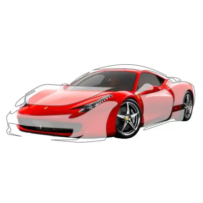 Full-Body Car Protection: Invisible Film, Transparent Paint Surface, Automatic Repair, Anti-Scratch TPU PPF Film