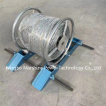 Brown Cable Reel Drum Roller Stand