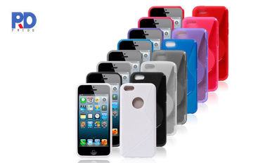 White / Yellow Iphone 5c Back Cover , Tpu Gel Phone Cases