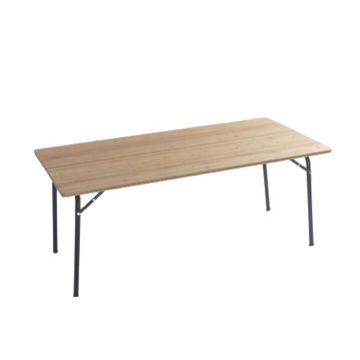 Portable Aluminum Leg Lifting Bamboo Dining Table for Outdoor Camping and Picnics