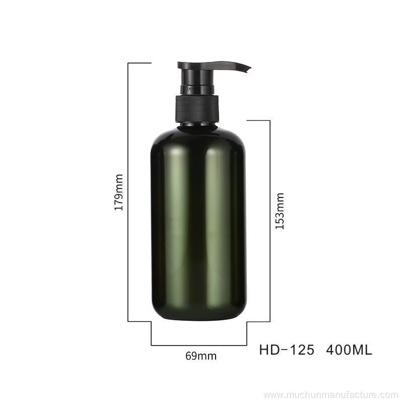 400mL Custom Matte Green PET Lotion Bottles