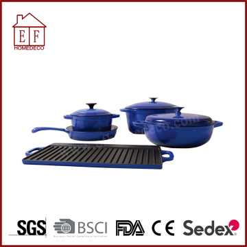 Set Enamel Warna Biru Perhiasan Tulen