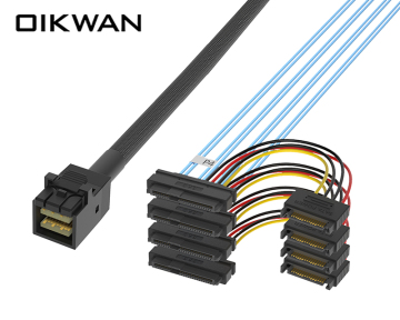 HD Mini SAS SFF-8643 to 4*SFF-8482+SATA Power Cable