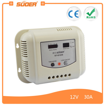 Suoer 30A 12V 24V Smart Solar Controller with Ce&RoHS (ST-G1230)
