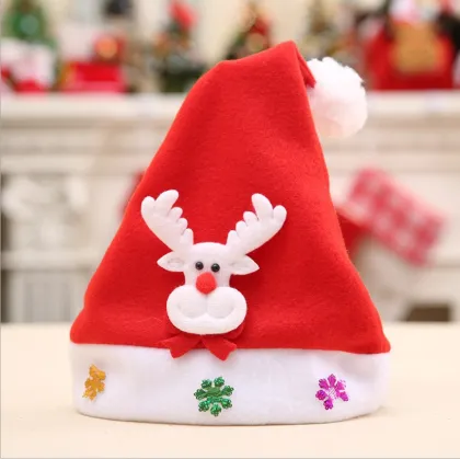 Wholesale Red Plush Knitted Hats for Children - Christmas Parent-Child Caps