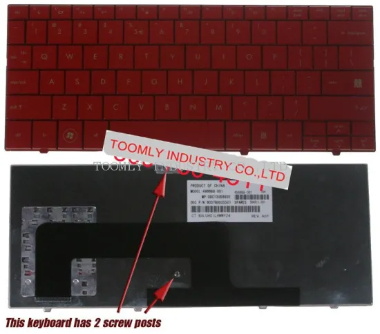 Red Color Laptop Keyboard For Hp Mini 1000 Netbook Series 504611-001
